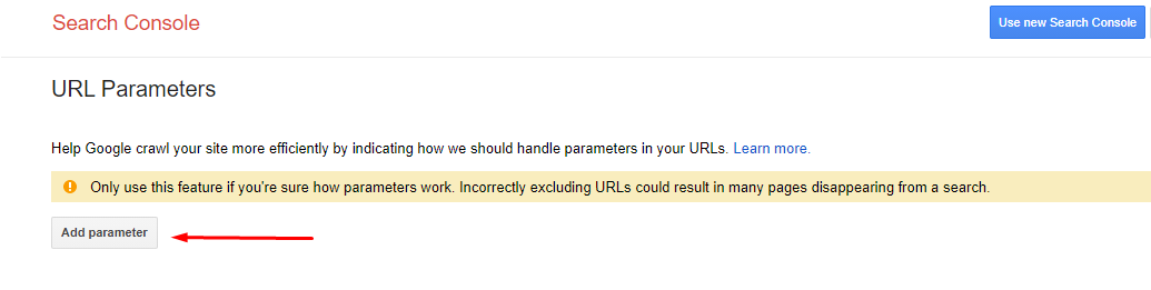 پارامترهای URL در Webmaster Tools گوگل